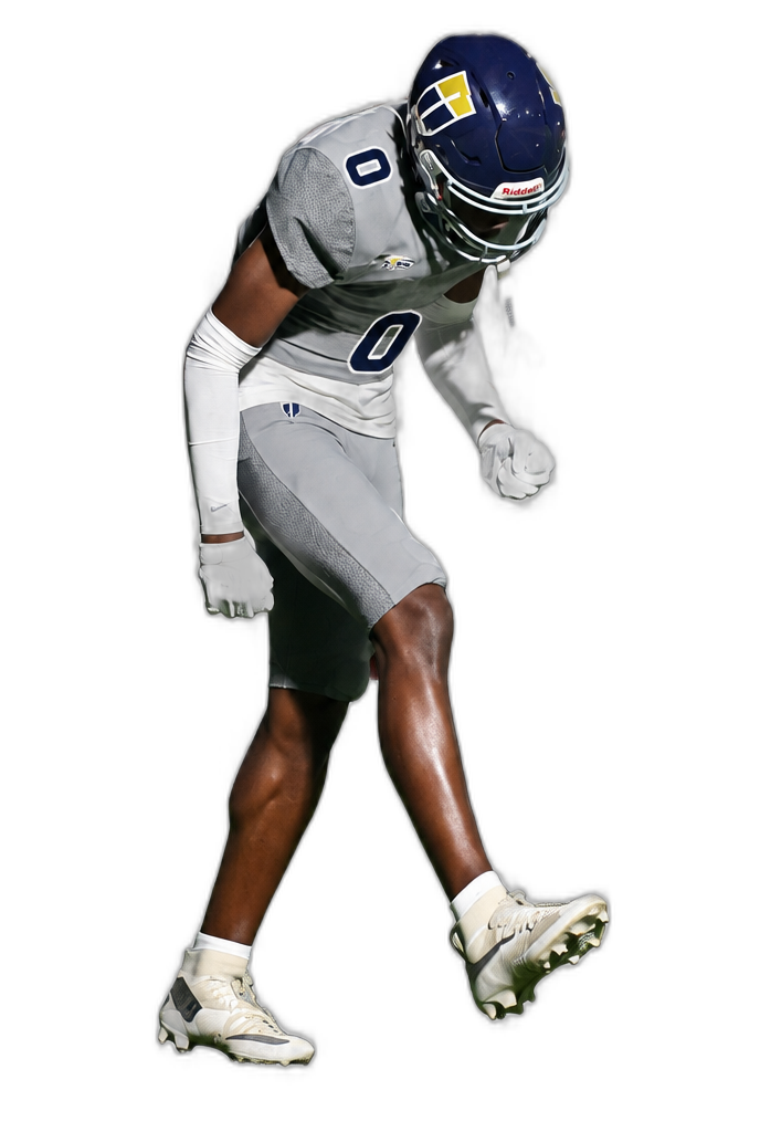 Ethan Raspberry in his football uniform, number 0
